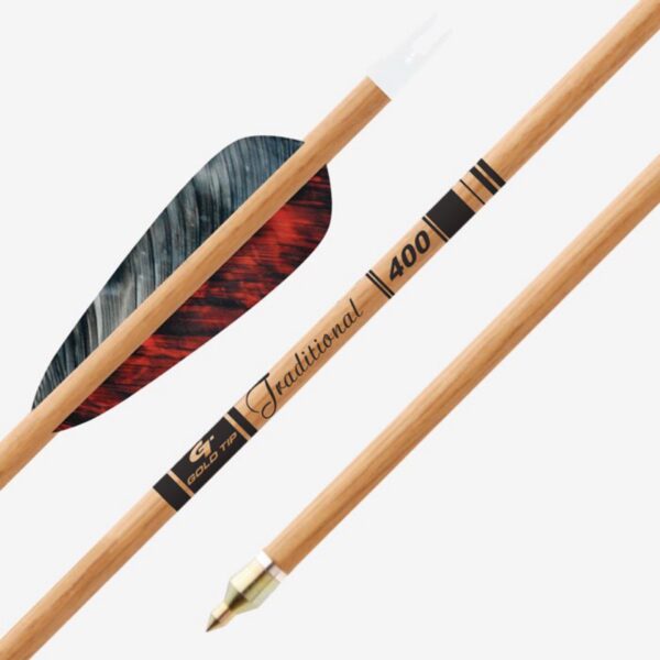 Gold Tip Arrow Carbon Hunting Fletched Traditional 4" Feathers Helical