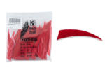 Buck-Trail-Shield-4'-RW-Solid-Color-Feathers-100-PK-red