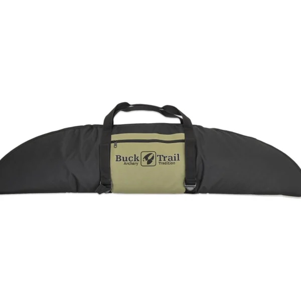 BUCK TRAIL TRADITIONAL SOFT CASE HORSEBOW 130CM x 30CM BLACK/GREEN WITH ARROWTUBE STRAPS